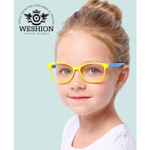 Anti Blue Light Glasses Kids Flexible Optical Frame Prescription Eyeglasses Anti Reflective TR90 Boy Girl Corrective Glasses UV