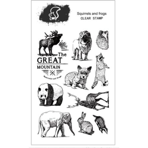 Wildlife transparent silicone clear stamp for scrapbooking DIY craft decoration soft stamp kids stationery
