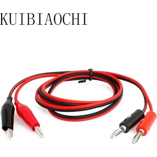 4MM Banana Plug to Alligator Clip test line plug clip total length of 1 m 2 channels