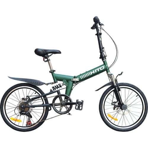 Ins baby sofaHito 20 inch disc brake folding mountain bike shockproof mens and womens folding variable speed student bike
