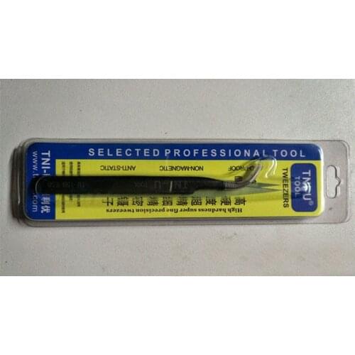 TNI-U Safe Precision Tweezers Forceps Stainless Steel Tweezers for Electronic Repair Tools TU-14B TU-15B