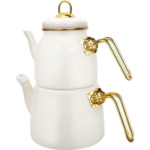 Turkish Teapot Kettle Handmade Kitchen Tea Set Traditional Tea Coffee Boiler white teapot Gift Turkish tea çaydanlık чайник