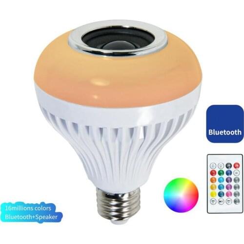 Smart Light Bulb Speaker Bluetooth RGB White Color Changing Dimmable LED Bulb