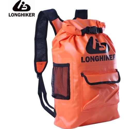 LONGHIKER Sealded Waterproof Dry Beach Backpack Bag For Outdoor PVC Hiking Impermeable Water Proof Backpacks Bag 20L/16L/13L
