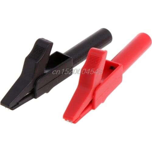 2 Pcs Full Protective Alligator Clips Crocodile Clamp For Professional Multimeter R24 Whosale&DropShip