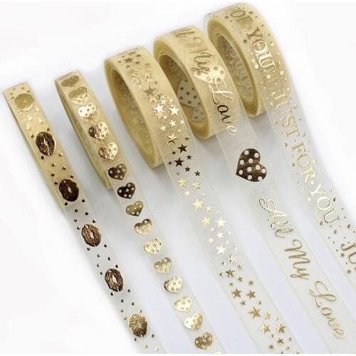 Gold Snow yarn Birthday Ribbons Gifts Box Packaging Lover Wedding Event Party Christmas Baking Bouquet Bow Card Decoration DIY