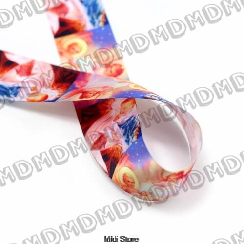 100 Yards 9mm-75mm Size Christmas Jesus Printed Satin Ribbon DIY Handmade Gift Wrapping, Packing Webbing MD161021-22-5635