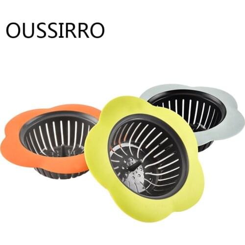 2020 Time-limited Real Escurreplatos Cocina Ralo Flower Shaped Tpr Bathroom Shower Kitchen Drain Filter Cover Prevent Clogging