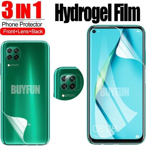 3-in-1 Hydrogel Film For Huawei Nova 7i Screen Protector Camera Protective Glass For huawei nova 6 se huawie screen Lens film
