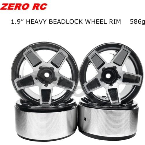 4PCS 1/10 OFF-ROAD Wheel Rims 5 Spoke 1.9" Alloy Beadlock Hex Mount 12mm For RC Rock Crawler D90 SCX10 Axial CAPRA MST RGT