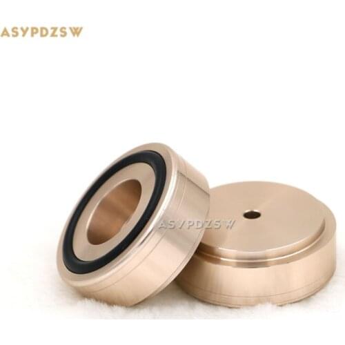 4PCS Aluminum 44*17 Audio amplifier speaker feet computer machine mats -C style Golden