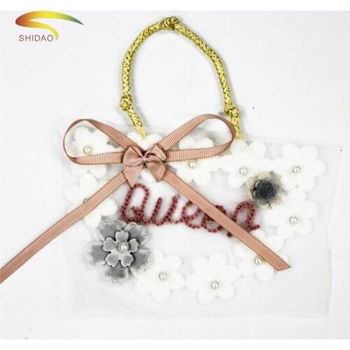 5PCS Embroidery Fur Love Heart Bowknot Wallet Bead Crown Patch On Clothes Motifs Applique For Fashion T-shirt DIY Sewing on