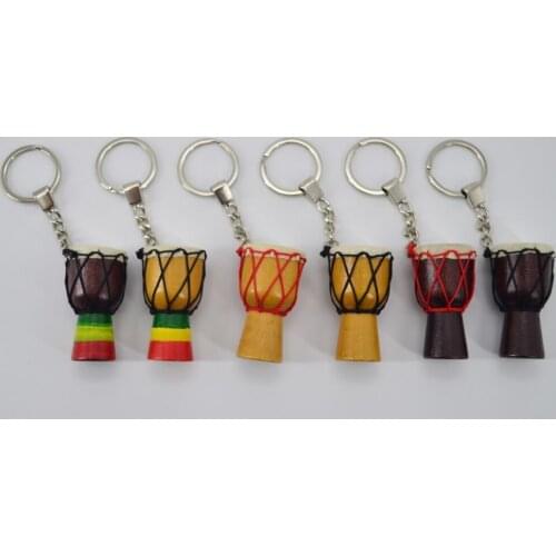 African drum key chain Musical Instruments key chains mixed color