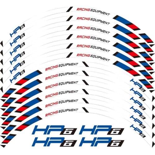 Motorcycle Racing Equipment Accessories Outer Wheel Tire Rim Decoration Adhesive Reflective Decal Sticker For BMW HP6 hp 6