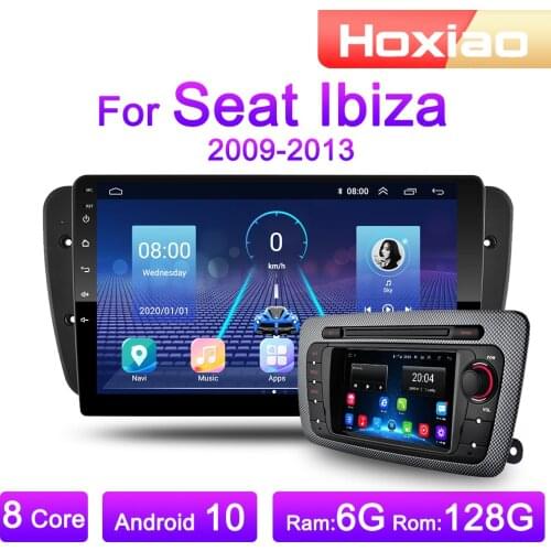 4G Android 10 2din Car Radio Multimedia Video Player For Seat Ibiza 6j 2009 2010 2011 2012 2013 Navigation GPS audio 2 DIN