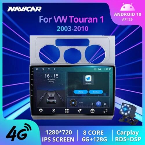 2Din Android10.0 Car Radio For Volkswagen Touran 1 2003-2010 Auto Radio GPS Navigation Car Multimedia Video DSP Car Video IGO