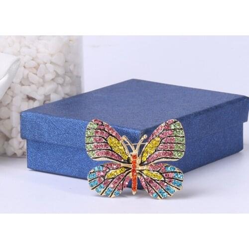 Beadsland Alloy Inlaid Rhinestone Brooch Butterfly Modeling Fashionable High-end Clothing Accessories Pin Woman Gift MM-981
