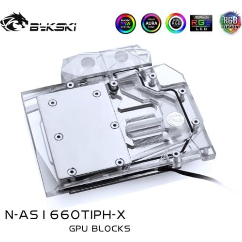 Bykski N-AS1660TIPH-X GPU Water Cooling Block for ASUS PH-GTX1660TI-O6G Phonix