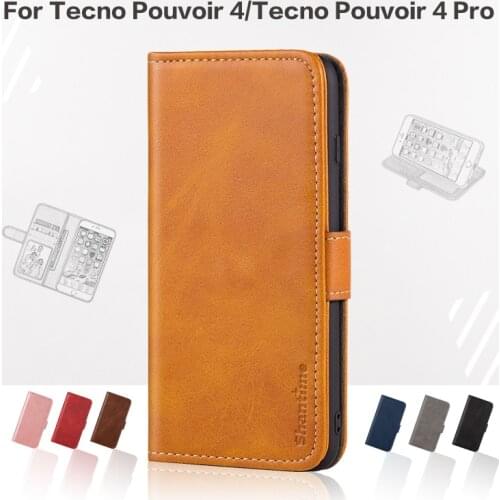 Flip Cover For Tecno Pouvoir 4 Business Case Leather Luxury With Magnet Wallet Case For Tecno Pouvoir 4 Pro Phone Cover