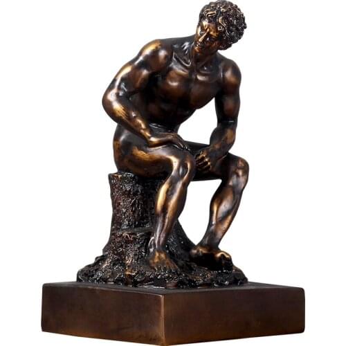 David Thinker Character Sculpture Decoration Creative Living Room Study Office Decoration Decoration Crafts