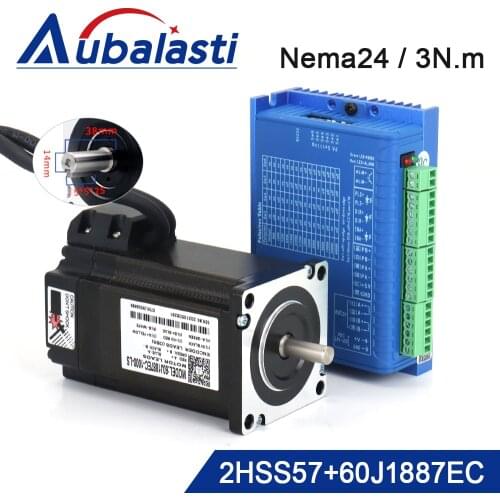 JMC Nema24 Hybrid Closed Loop Motor Driver 3N.m 0-2000rpm Stepper Motor Driver 5A Shaft Dia.8mm for 2HSS57 + 60J1887EC