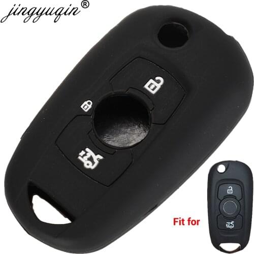 Jingyuqin 30X Silicone Car Key Case For Buick Verano Envision Regal Chevrolet Cruze Opel Vauxhall Astra K Corsa Remote Fob Cover