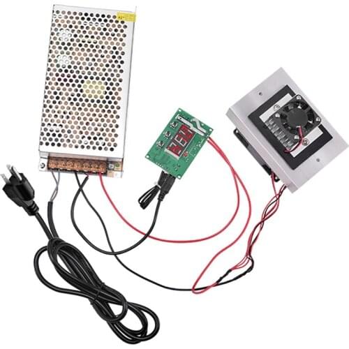 DIY Peltier Cooler Kit 12V Semiconductor Cooler Peltier Cooling System, Heatsink Module Kit+Thermostat Set, US Plug