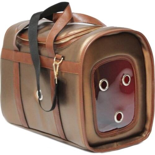 Luxury Pet Carrier Bag Leather Material Special Design Cat And Dog Carrier Bag