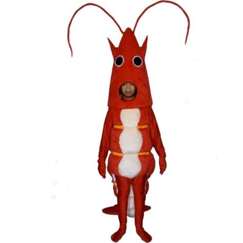 Red Lobster Mascot Costume Cosplay Outfits Adult Size Shrimp Cartoon Mascot costume For Carnival Festival Commercial Dress