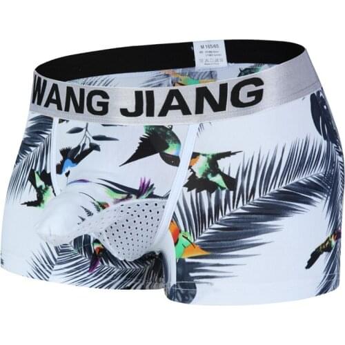 Fashion Man Sexy Print Cotton Boxers Shorts Funny Panties Male Gay Penis Pouch Elephant Nose Jockstrap Bulge Underwear
