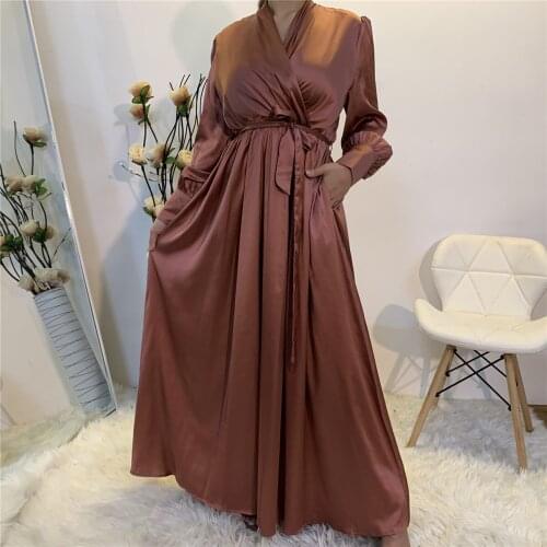 Dubai Abaya Turkey Ramadan Aid Mubarak Muslim Dress Arabic Hijab Moroccan Caftan Kaftan Islam Clothing Vestidos Musulman Femme