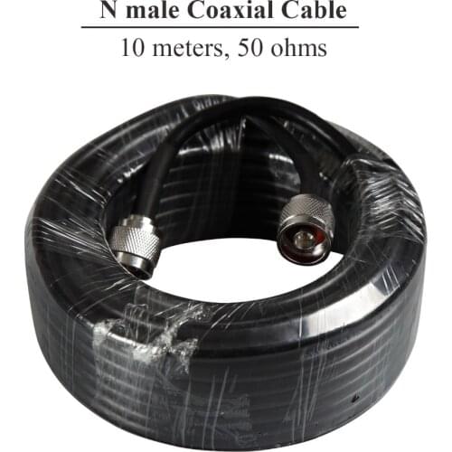 N male 10 Meters 50 ohms Coaxial Cable for Connecting Outdoor / Indoor Antenna with Cell Phone Signal Repeater Booster 10m Cable
