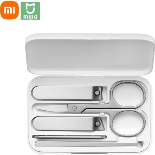 Xiaomi Mijia 5pcs Stainless Steel Nail Clippers Set Trimmer Pedicure Care Clipper Earpick Nail File Professional Beauty Tool