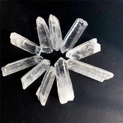 Natural crystal clear quartz mineral specimen healing stone for teaching