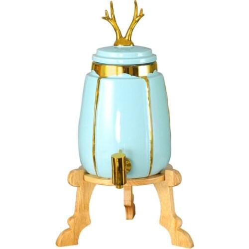 Nordic Cold Water Bottle with Faucet Cold Water Bottle Water Cup Home Use Set Large Temperature Living Room Creative Ceramics