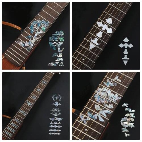 New Cross Inlay Decals Fretboard Sticker for Electric Acoustic Guitar Bass Ultra Thin Sticker Guitarra Accessories