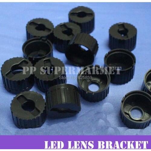 100pcs Wholesale LED lens bracket stent for 1 w 3w high power LED black 20mm