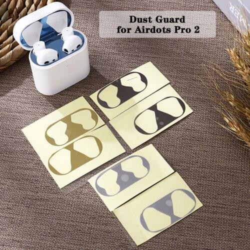 For Airdots Pro 2 Dust Guard Sticker Dust-proof Metal Protective Skin Protector for Xiaomi Airdots Pro Air 2 TWS Earphone Case