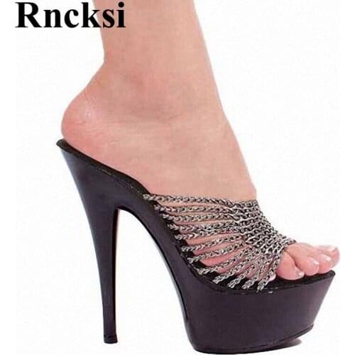 Rncksi Pole Dancing Tassel Sexy New Women 15CM Ultra High Heel Clear Platforms Model Shoes, Wedding Pole Dance Slippers