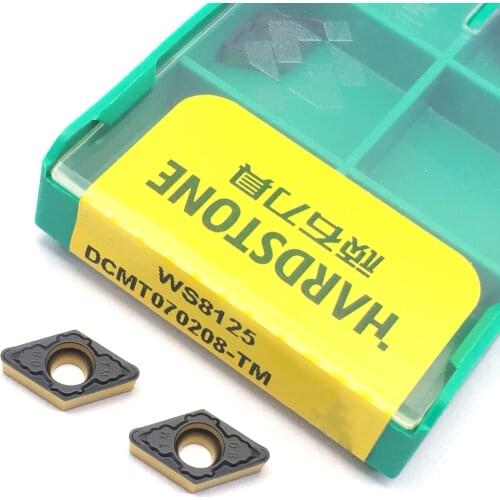 100% Original WS8125 DCMT070208 TM For Steel Turning Tools For WC Type U Drill Bit tool Carbide Inserts CNC Lathe Cutter