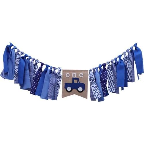High Chair Banner Cartoon Cute Car Hanging Banner 1st Birthday Party Banner Boy Party Supplies