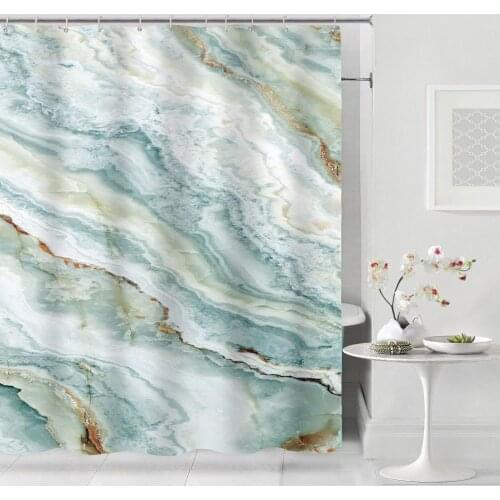 3d Printed Marbling Bath Curtain Geometric Curtain Waterproof Shower Curtains For Bathroom Curtains Accept Custom Dropshipping