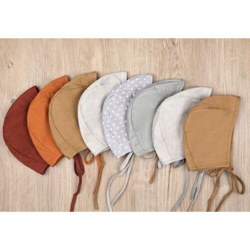 1pc Newborn Baby Double Side Floral Vintage Hat Cotton Infant Props Cap Bonnet C5AF