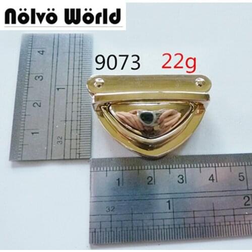 10pcs 3 Colors Big tongue lock,bags push lock handmade metal accessories press locks buckle by screws fixed