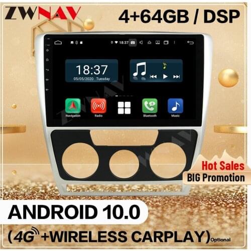 128GB Carplay 2 Din For Skoda Octavia 2008 2009 2010 2011 2012 2013 2014 Android 10 Player Audio Radio GPS Navi Unit Auto Stereo