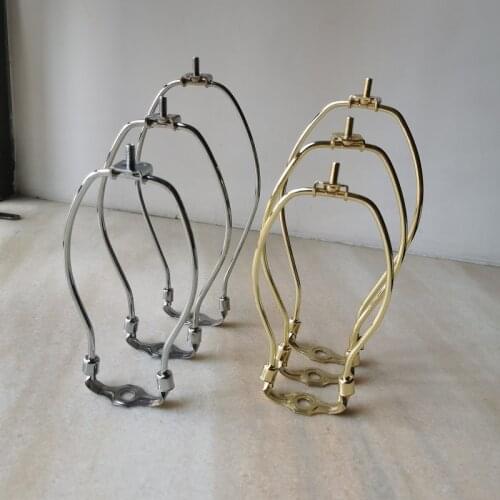 2pcs/lot 7" 8" 9" Metal Harp With Finial For Table Floor Lamp Chrome Gold metal Bracket Lighting Fittings