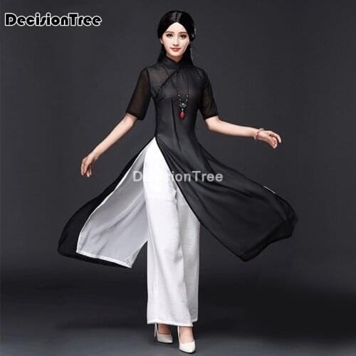2021 vietnam aodai chinese traditional dress chinese dress qipao long chinese cheongsam dress chinoise modern cheongsam