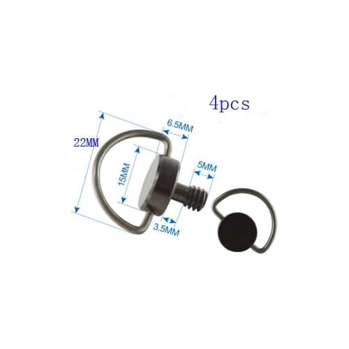 4pcs Iron Metal 1/4" D-ring Camera screw for Tripod Monopod Quick Release Plate