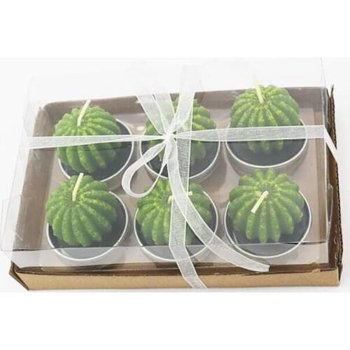 6Pcs/set Birthday Party Decoration Candle Creative Cactus Candle Home Table Dinner Romantic Candles Decorative Crafts Ornaments