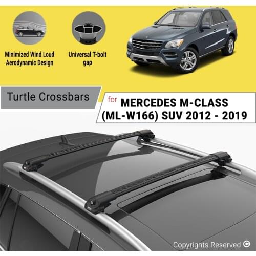 BARS FOR MERCEDES M-CLASS (ML-W166) SUV 2012 - 2019 ALUMINUM ALLOY SIDEBARS CAR ROOF RACK LUGGAGE CARRIER CROSSBAR